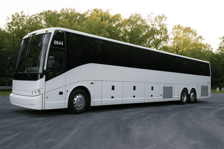 exterior of Cranston Minibus Company coach bus