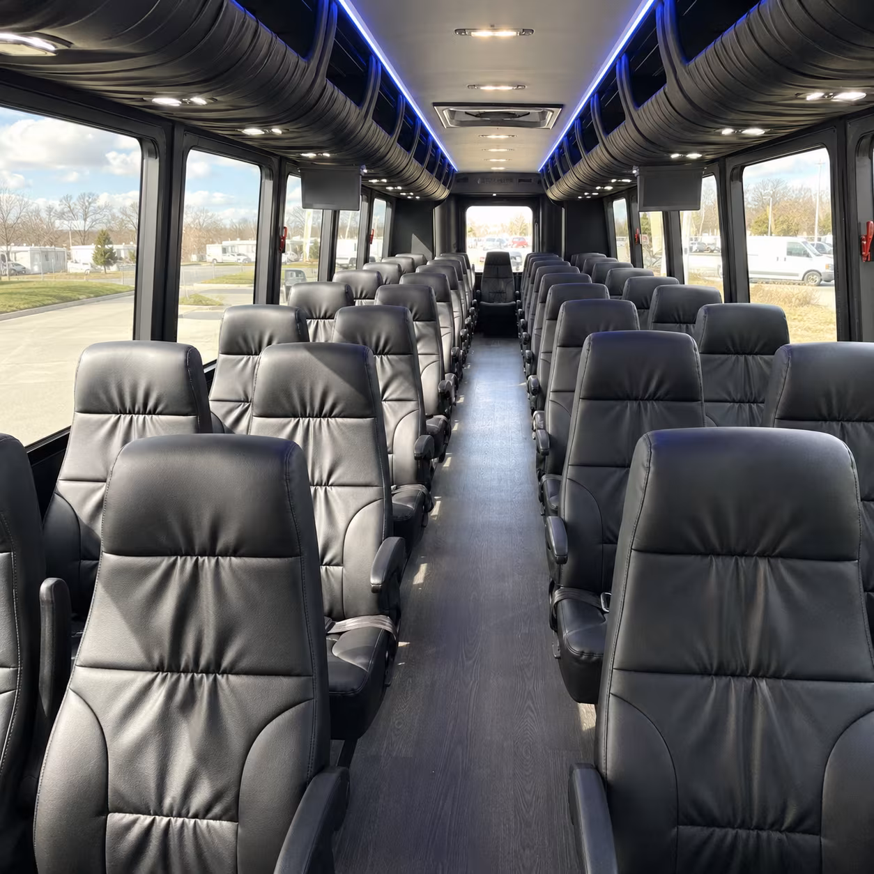 cranston 35 passenger minibus inside