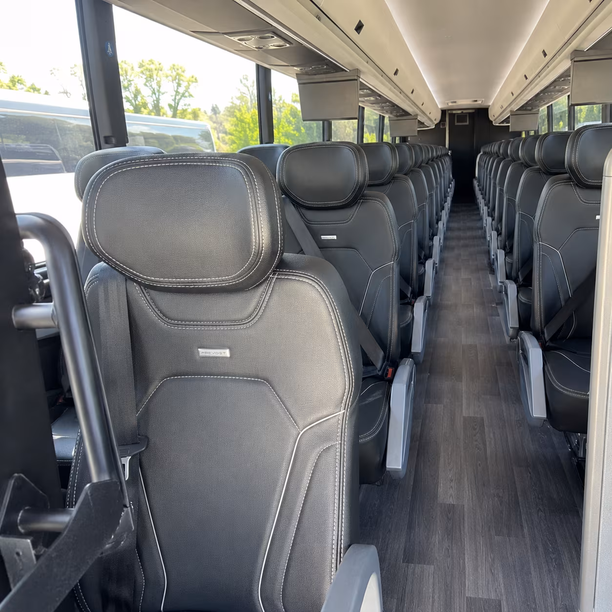 cranston 47 passenger charter bus interior