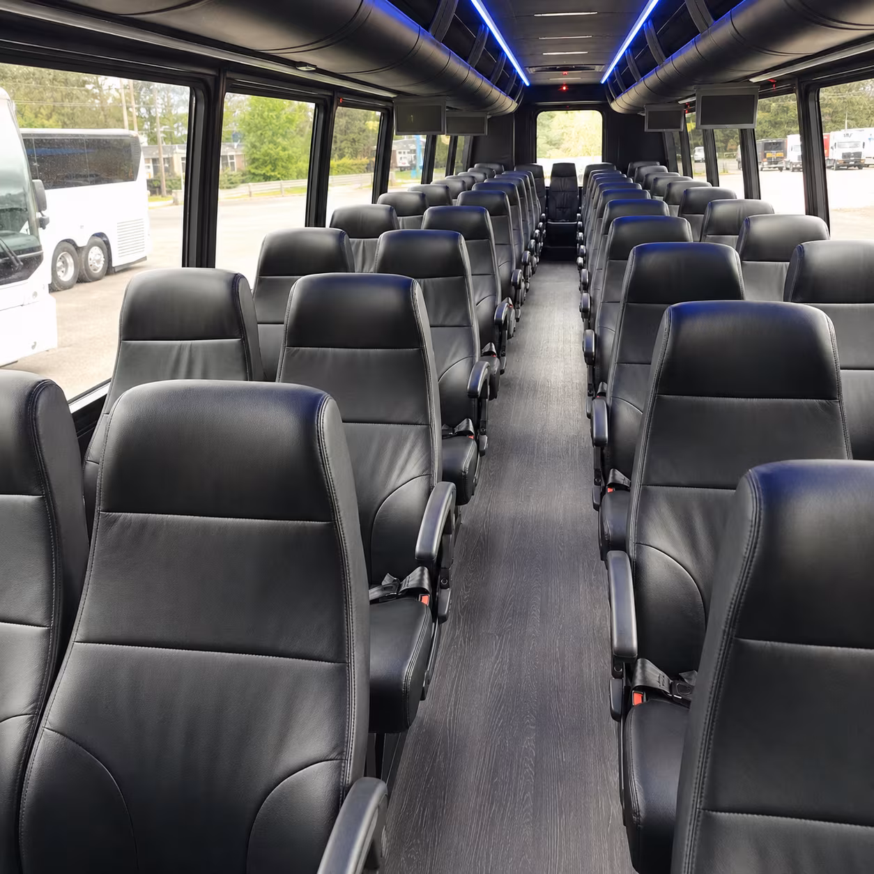 minibuses for conference attendees staying along reservoir avenue